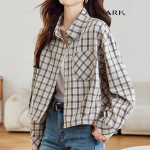 ATMARK (77까지)숏스트링체킹투웨이셔츠_AA56SH003G