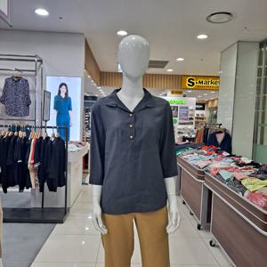 [피에이티]오픈 카라 모달 블라우스 1L62503-US