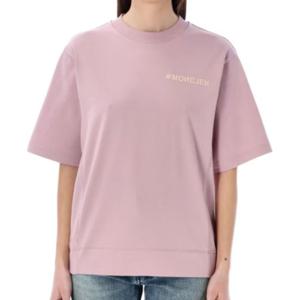 몽클레어 로즈 프린트 코튼 저지 로고 티셔츠 8C0000283927 523