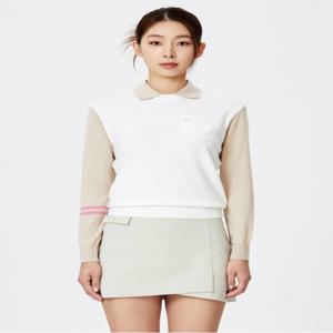 [와이드앵글]CO 루즈핏 소매블럭 폴로 풀오버 LWWU24K52