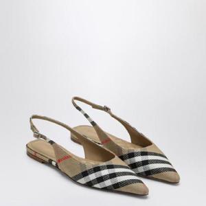 BURBERRY Ballerine slingback Birdie Check 8106155165975XIBURBE-B9368
