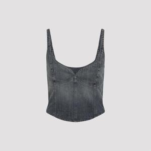 발렌시아가 민소매 티셔츠 849811 TTW76 3394 NAVY GREEN YELLOW