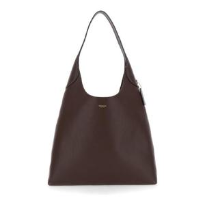 COACH Brooklyn Brown Shoulder Bag with Logo Lettering on the Front in Leather Woman CU044B4MPL