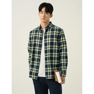 [빈폴멘] 플란넬 미디엄 체크 셔츠 - 네이비 (BC5964C12R)