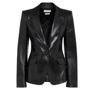 알렉산더 맥퀸 가죽 자켓 799510Q5ALW1000 Black