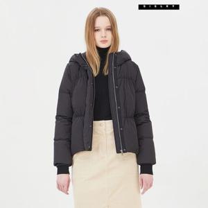 [시슬리] 크리스탈 후드 벨티드 패딩 SAPD41361_BK