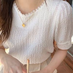 셔츠 레이스 펀칭 블라우스 남방 DO6393