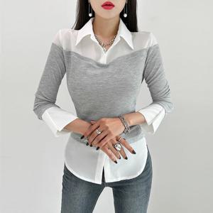 [금찌] 청하 레이어드 티  ST7766T