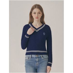 [숲]케이블 자수 브이넥 풀오버(SZ9LK39)