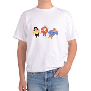 반팔티 하늘을 바라보는 가족 드론 family 스승