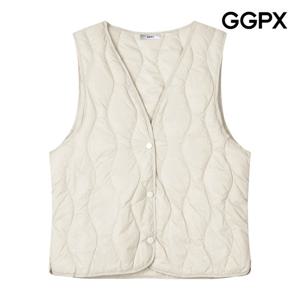 [지지피엑스]물결 퀼팅 다운 경량 패딩 베스트 GP9VT021F
