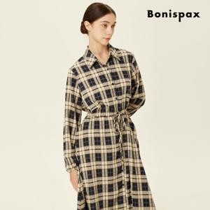 보니스팍스  체크 패턴 셔츠 원피스 (XP9OP007M0)