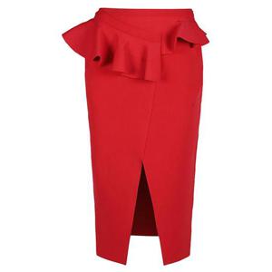알렉산더 맥퀸 미디 스커트 710229 Q1A3H6040 Red