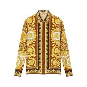 베르사체   긴팔 셔츠 FW25 1001360 1A15215 5845702 Yellow  Orange