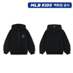 [MLB키즈PG] 베이직 스몰로고 기모 후드 집업 (7AHDB0656-50BKS)