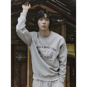[알래스카] 남성_더블니트 빅그래픽 맨투맨 PAF4TR1890