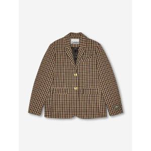 가니   여성 자켓 FW25 W0426Check Wool Mix 5935845 Camel