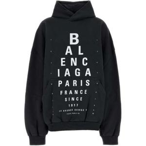 발렌시아가 후드 티셔츠 803265D TRVU79034 Black