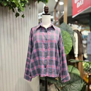 스테파니 HC05 멜란기모체크셔츠SH A24SH4401HK3