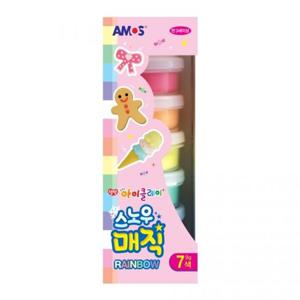 아모스 8000 스노우매직 레인보우 7색 아이클레이/9gx7색 (1개) 부품 소모품 자재 파츠