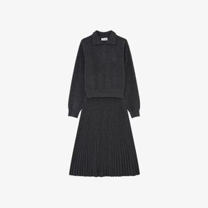 [25FW 15%쿠폰]라코스테 공식 여성 핏앤플레어 스웨터 드레스 EF294E-55N 050