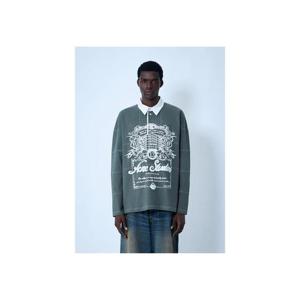 25 FW 아크네 남성 Logo Motif Polo Shirt acn0162013grn