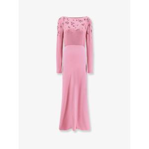 ALBERTA FERRETTI Viscose long dress with silk top with sequins 252MA0442