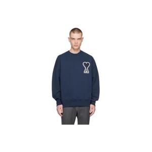 AMI Paris 스웨트셔츠 SSENSE 익스클루시브 블루 아미 드 꾀흐 스웨트셔츠 231482M204031