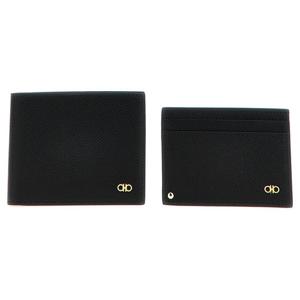 25 FW 페라가모 네로블랙 간치니 플라크 지갑 세트 780706