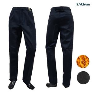 SMJ329k 기모 정장바지 기본일자 원턱 중년 겨울바지 신사바지