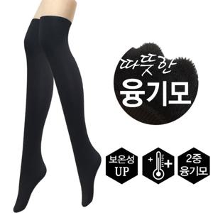 여성용 겨울 밍크 기모 판타롱 긴 양말 3P