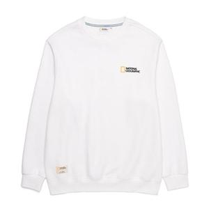 내셔널지오그래픽 N213USW910 폴하스 로고 약기모 맨투맨 WHITE