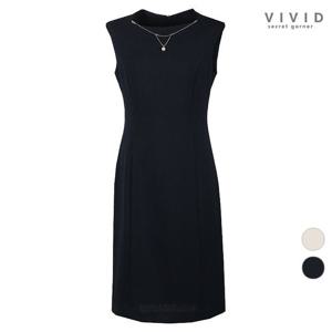 [비비드시크릿가너]VIVID 네크리스 민소매 나시 원피스