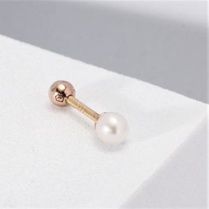[GB] 담수진주 3mm 14K GOLD 피어싱 LPFL4D03G