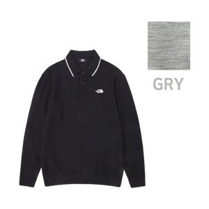 [노스페이스] 남성 WOOL POLO 롱 슬리브 I7QM50A-GRY