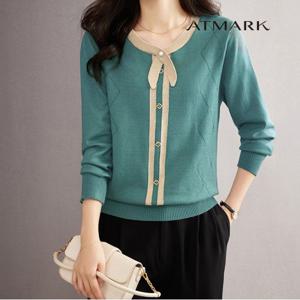 ATMARK (77까지)라인아가일리본니트_AA39KN012G