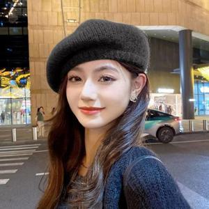 [라일리] Rly 여성 패션 부드러운 니트 소재 데일리 베레모