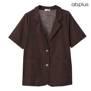 [ab.plus] 코튼 카라 디테일 포켓 반팔 자켓 (LSY2MJ98A)