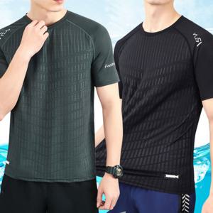 [로아리빙]기능성 쿨링 머슬핏 헬스 남성 티셔츠 드라이핏 반팔