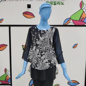 몬테밀라노 DP01 레이어 롱 티블라우스 MK406B2937