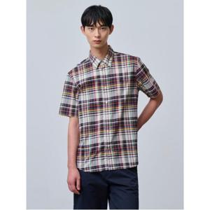 [빈폴멘] 마드라스 멀티체크 반소매 셔츠  네이비 (BC4465C33R)