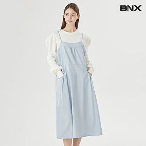 [비엔엑스]심플 아웃 포켓 여성 뷔스티에 롱 원피스 (BW1OP012L0)