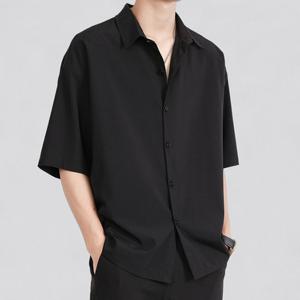 남성 오버핏 무지 여름 반팔셔츠 IS-JK61
