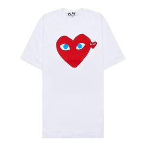 [꼼데가르송] 남성 하트 반팔 티셔츠 AZ T086 051 WHITE