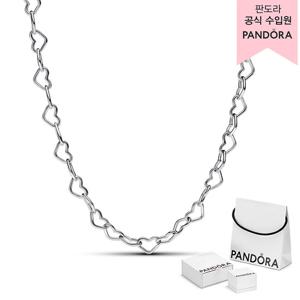 [판도라(주얼리)][백화점 보증서 제공]링크드 하트 콜리어 네크리스 _393334C00