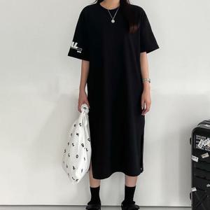 아이우먼 코튼리얼반팔롱원피스 OUL012M406 빅사이즈