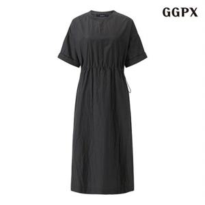 [GGPX]라운드 반팔 롱 원피스 (GOBOW076D)