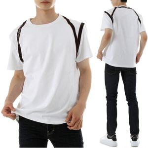 알렉산더맥퀸 테이프 로고 하네스 반팔 티셔츠 659607 9000