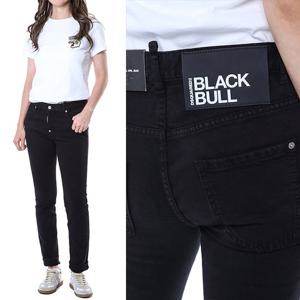 디스퀘어드 블랙불래더패치 스트레치 여성 블랙진/75LB0827 900