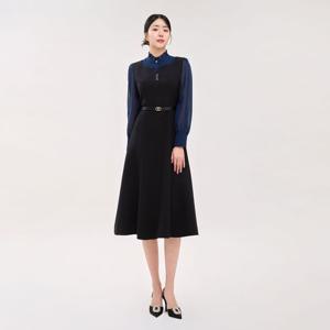 [미니멈]도트 시스루 레이어드 원피스 MYCGWO8070